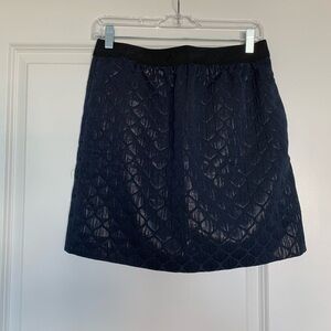 Elegant Black Quilted Skirt